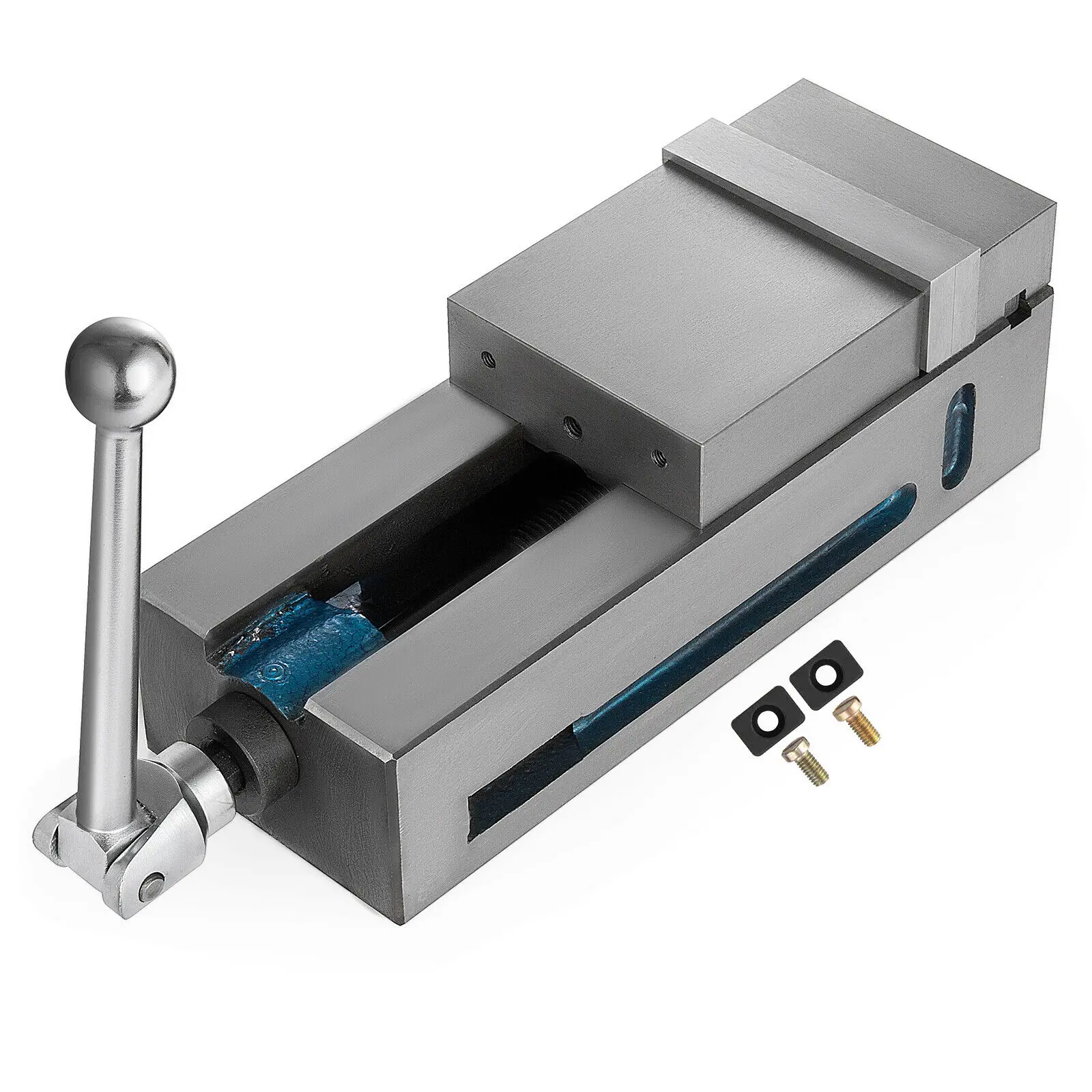 Morsa de bancada, torno de alta precisão, 4 polegadas, largura da mandíbula fixa cnc, torno de máquina de precisão de 4 polegadas
