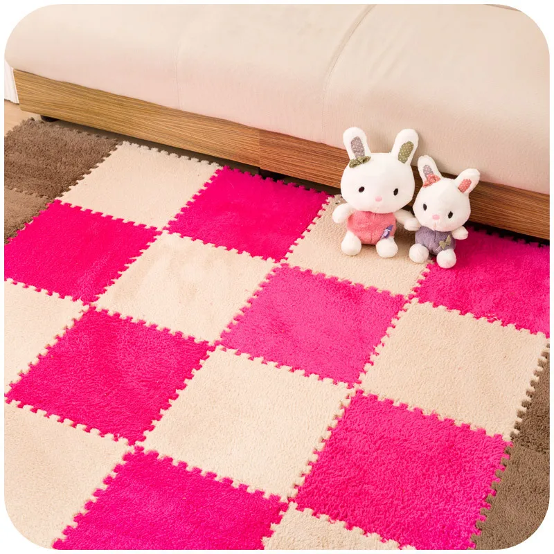 

8pcs Puzzle Carpet Living Room bedroom Children Kids Soft Carpet Magic Patchwork Jigsaw Splice Heads Climbing Baby Mat 30*30cm