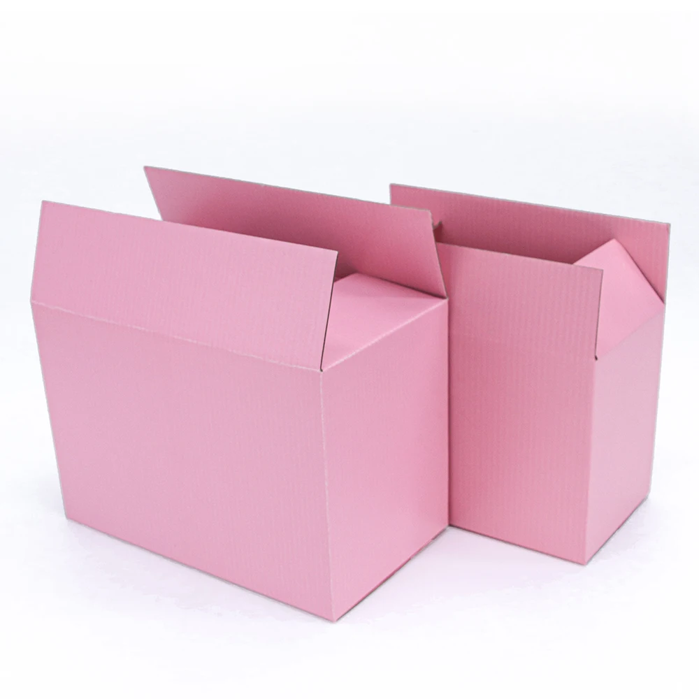 5pcs /10pcs /Pink carton storage gift corrugated paper packaging box trinkets Festival box