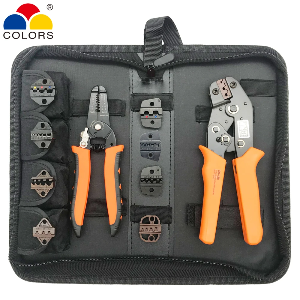 Crimping pliers SN-48B 8 jaw for DuPont 2.54 3.96 2510 pulg/tube/insulation terminals kit bag electric crimper clamp tools