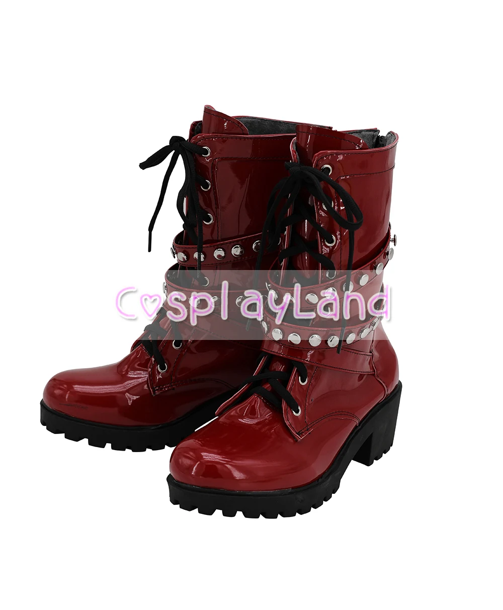 Hypnosis Mic Division Rap Battl DRB Jyushi Aimono Cosplay Boots Shoes Red Men Shoes Costume Accessories Halloween Party Shoes