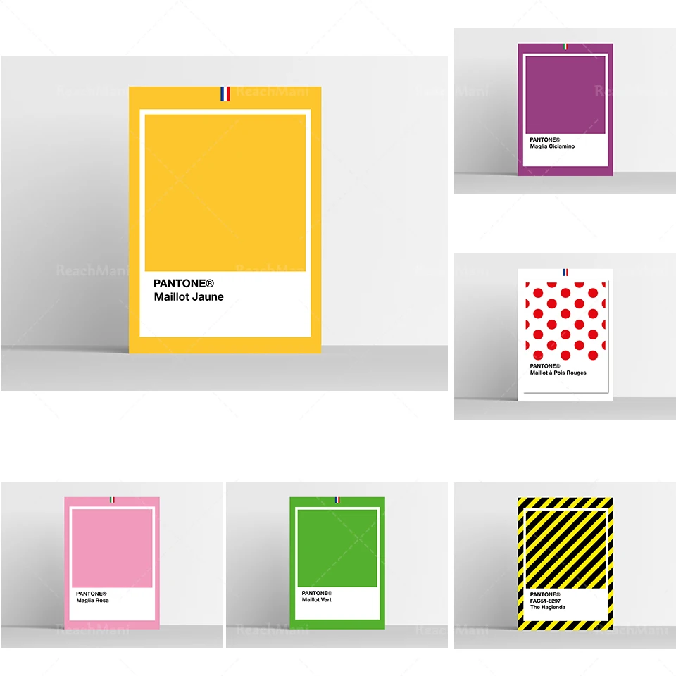 

Pantone Poka Dot Manor Poster | Pantone Bicycle Race Champion | Bicycle Art Printing | Bicycle Series Color Decoration Wall Home