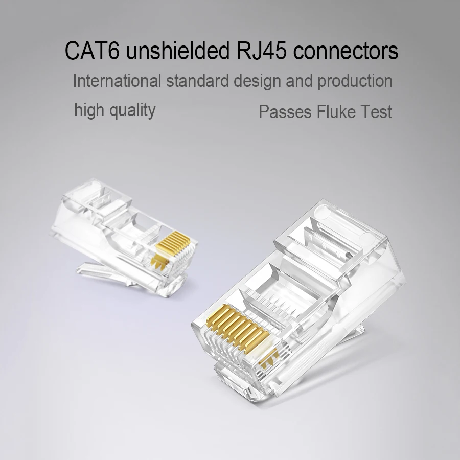 Xintylink-Connecteur Rj45 Cat6 Cat 6, Prise de Câble Ethernet, Réseau LAN UTP 8P8C, Jack Non Blindé, Modulaire, 20/100 Pièces