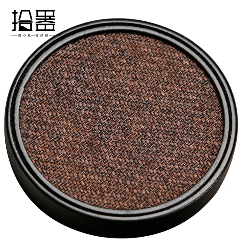 Japanese Burnt Tongmu Coaster Rattan Tea Cup Holder Pot Holder Pot Insulation Placemat Kung Fu Tea Set Tea Ceremony Accessories
