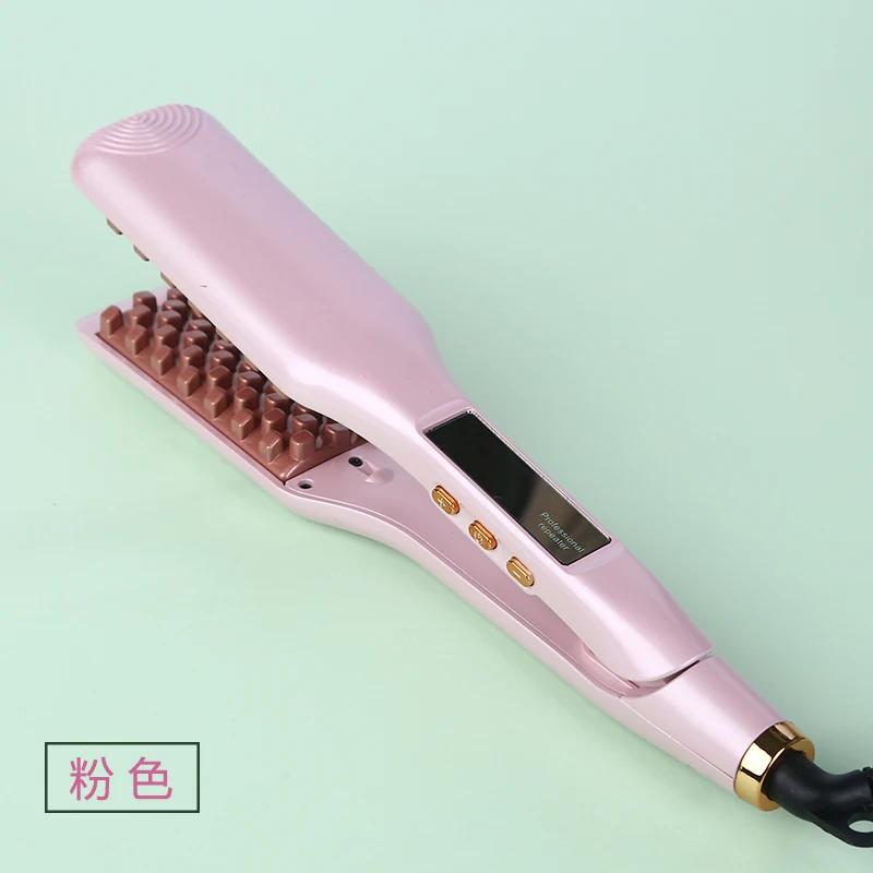 Plancha eléctrica para rizar el pelo, herramienta profesional para el cabello, pinzas para rizar el pelo, con pantalla LCD