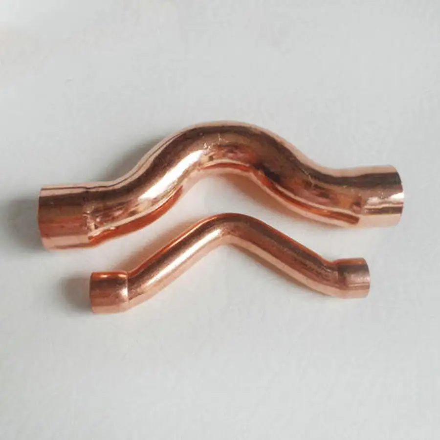 22mm Inner Dia x1mm Thickness Copper Curved Tube Fitting Socket Weld  End Feed Coupler Plumbing Fitting Water Gas Oil