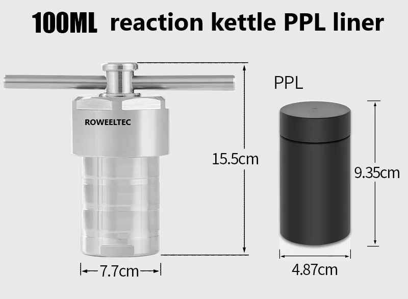 

100ml PPL Lined 3Mpa Hydrothermal Synthesis Autoclave Reactor High Pressure Digestion Tank, ISO & CE Lab Supplies