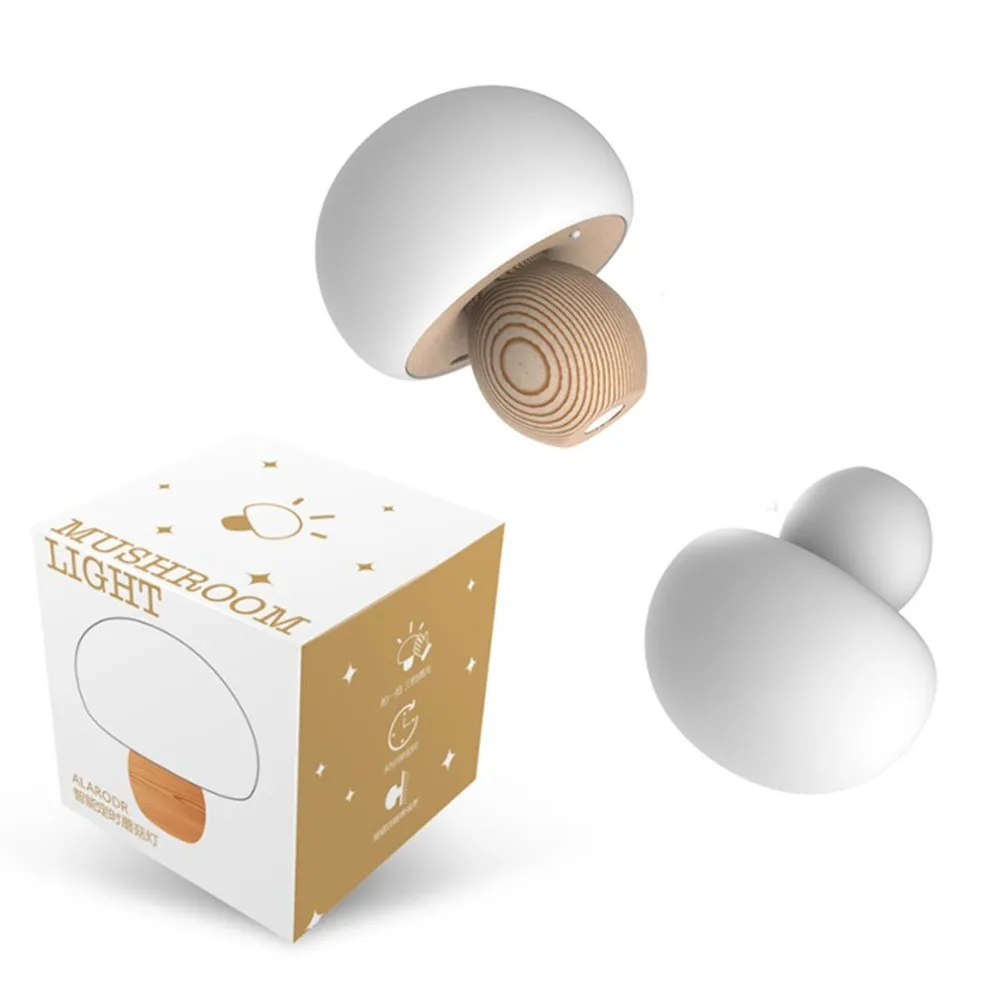 Cute Mini LED Mushroom Lamp Light USB Night Lights Touch Sensor Atmosphere Lamp Soft Baby Child Sleeping Bedside Lamp