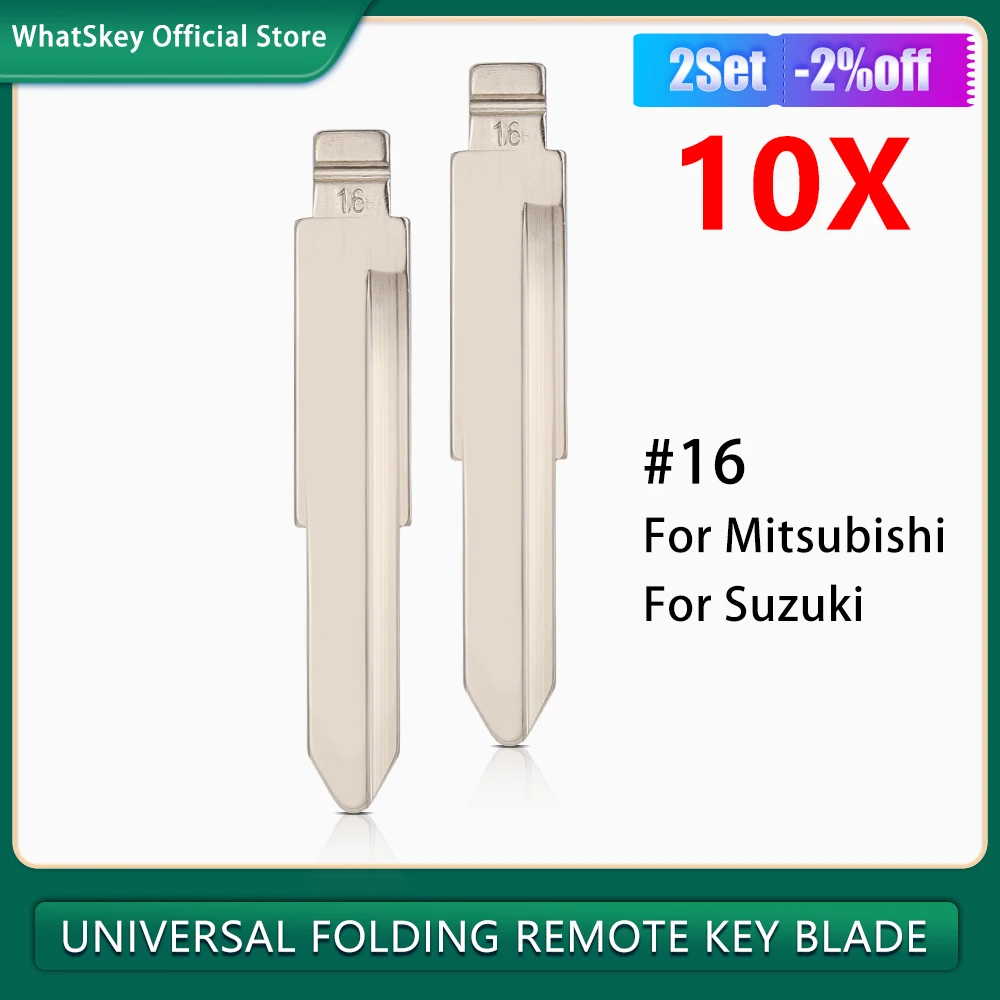 10Pcs No.16 Uncut Blank Flip KD Key #16 Blade For Mitsubishi/Suzuki Alto Delica Car Key Replacement