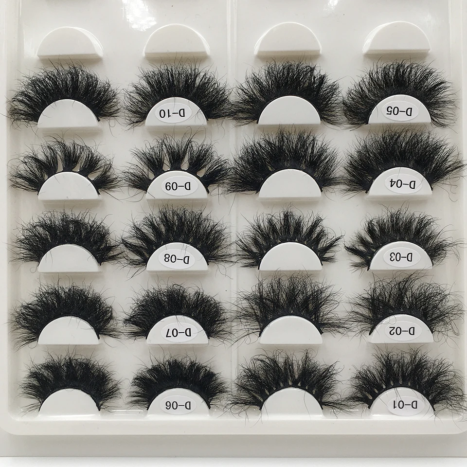 RED SIREN Fluffy Lashes Mink 25mm False Eyelashes Makeup Long Natural Volume 3d Eyelashes Extension Wholesale Mink Eyelashes