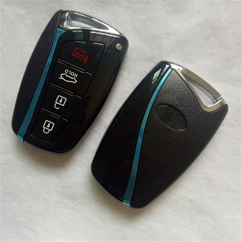 DAKATU 3 PCS 3+1 4 Button Smart Remote key shell case For Hyundai New Santafe Equus Azera Replacement Remote Key Shell Case