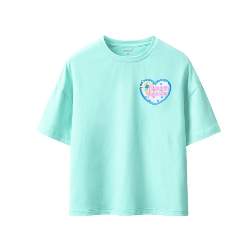 Heart Patch Badges Iron on Patches on Clothes Stripe Sticker on Clothes Embroidered Patches for Children Clothing T-shirt DIY G