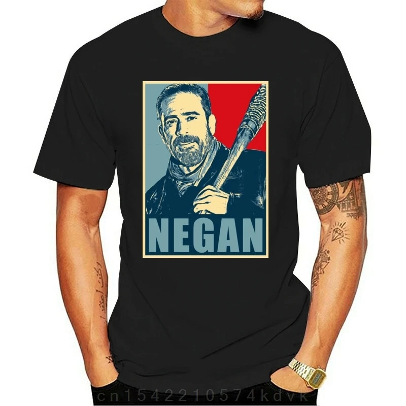 Negan Summer Fashion Funny High Quality Printing Men's T-shirt The Walking Dead Lucille 100% Cotton Oversize Hip Hop Tee Shirts