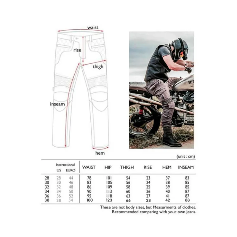 Retro motorcycle pants motorcycle jeans men and women coated cycling pants racing pants with 4 Pads