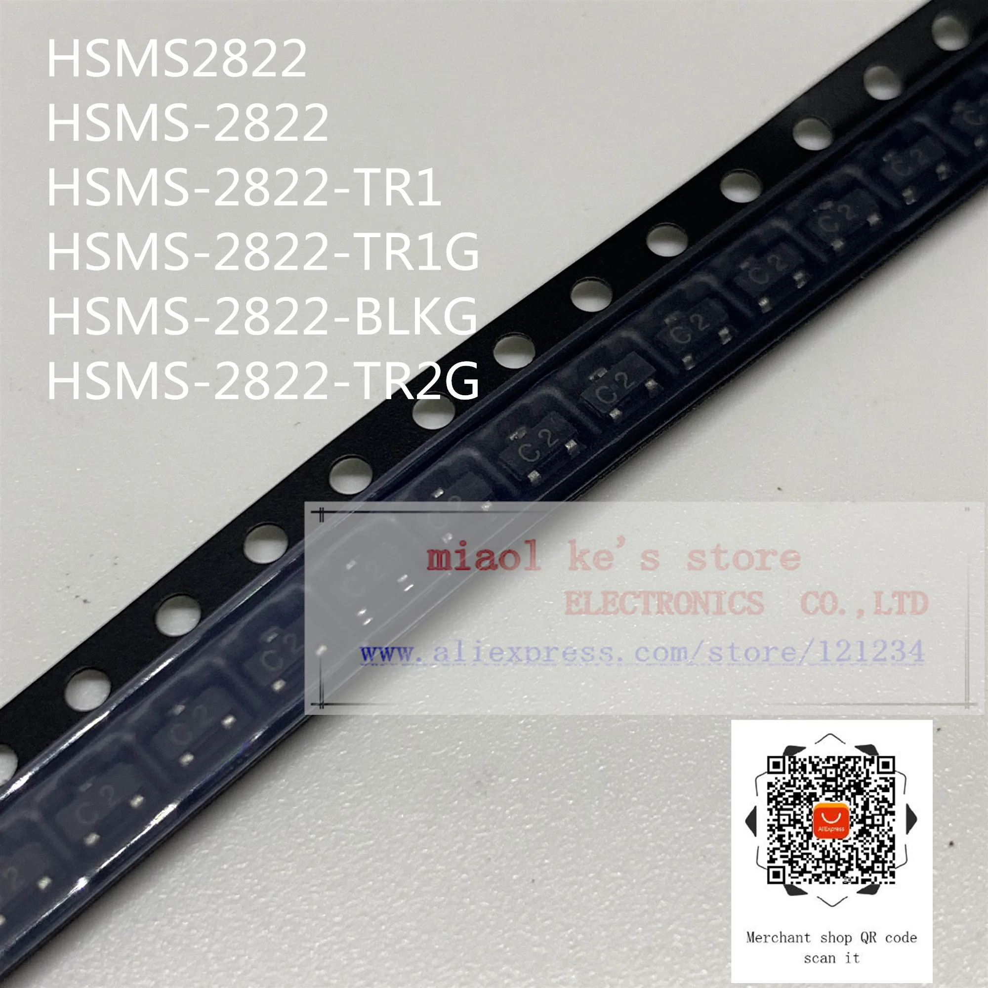 [10pcs]100%New original: HSMS2822 HSMS-2822 HSMS-2822-TR1 HSMS-2822-TR1G HSMS-2822-BLKG HSMS-2822-TR2G - RF DIODE SCHOTTKY 15V