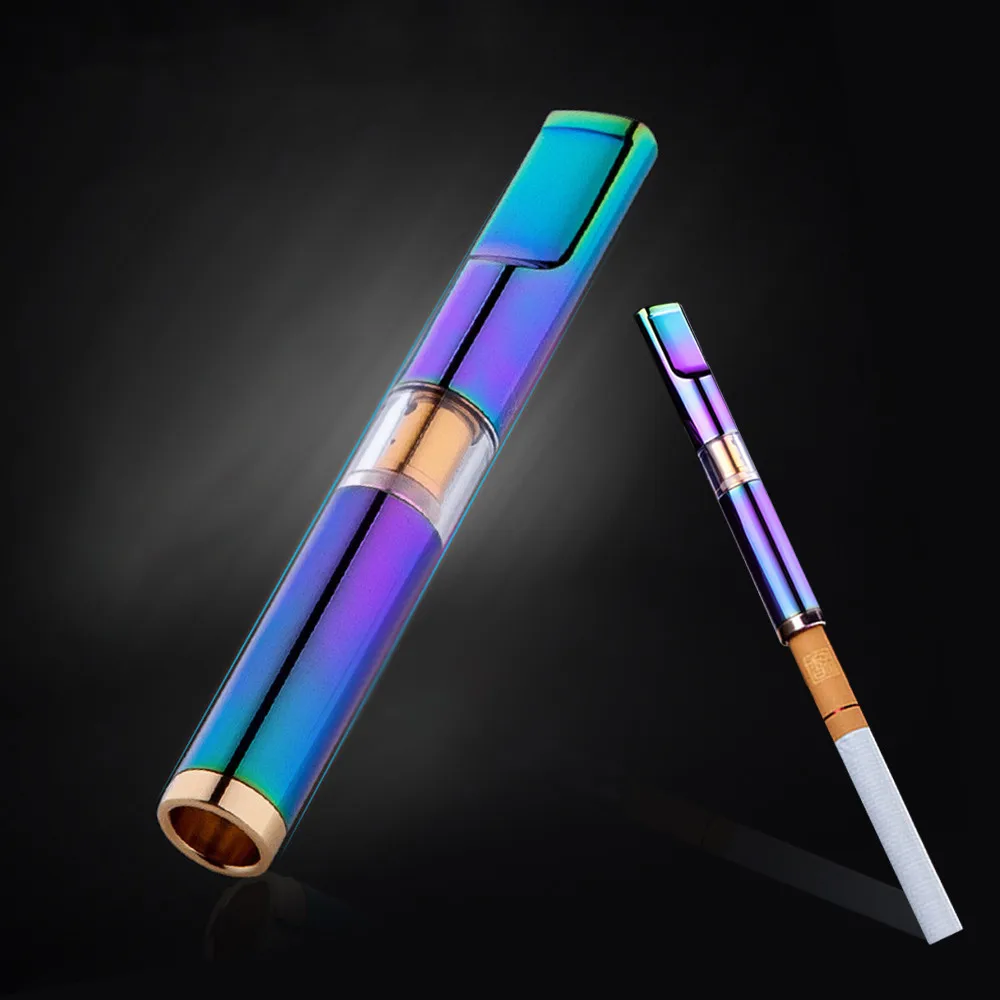Metal Cigarette Holder Filter Circulating Filtration Mouthpiece Washable Double Thick Thin Smoking Holders Cigarettes Accessorie