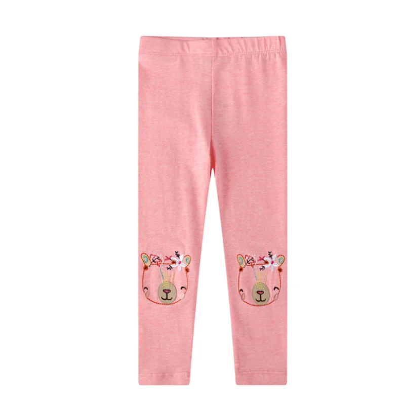 Jumping Meters 2-7T, pantalones pitillo de dibujos animados de unicornio para niñas, superventas, pantalones Leggings de algodón rosa, nueva ropa de primavera y otoño