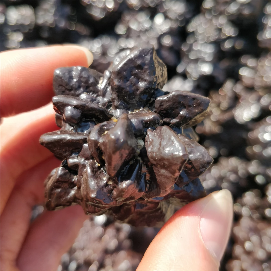 Black Diamond Crystal Prophecy Rock Carbonado Ore Specimens Seer Stones Quartz Natural Limonite Minerals Collection Decor Bomb