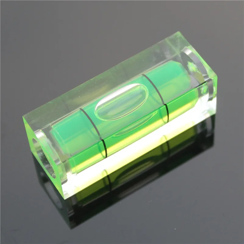 HACCURY High Precison CNC Acrylic Level Bubble Cuboid Square Level Green Color size 15*15*40mm 1PCS