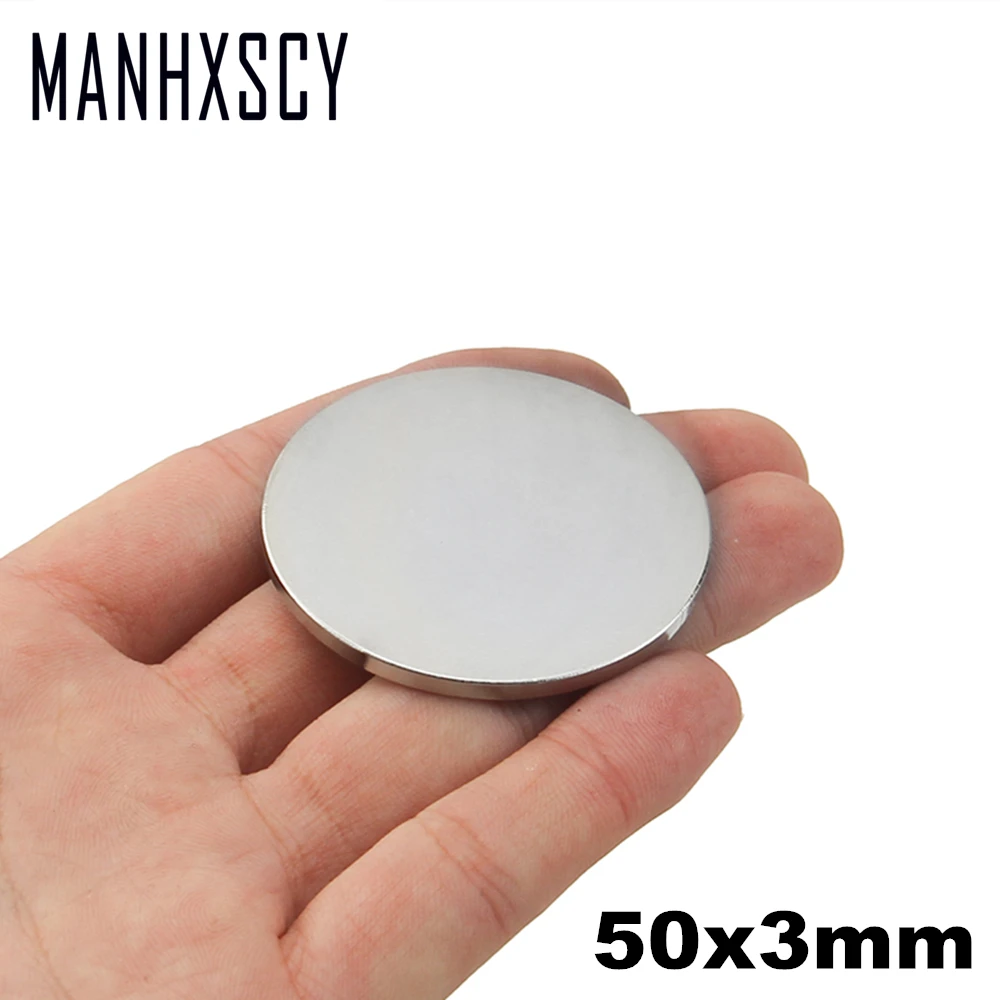 

2pcs Neodymium N35 Dia 50mm X 3mm Strong Magnets Tiny Disc NdFeB Rare Earth For Crafts Models Fridge Sticking magnet 50x3mm