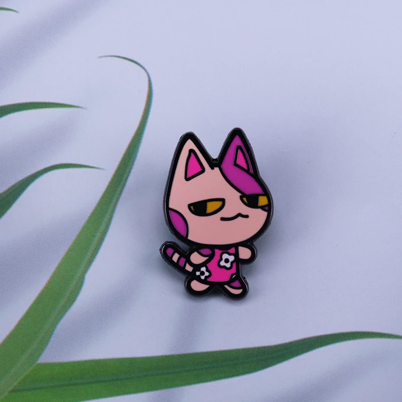 Bob the cat Animal Crossing lapel pin cute lazy villager adventure collection