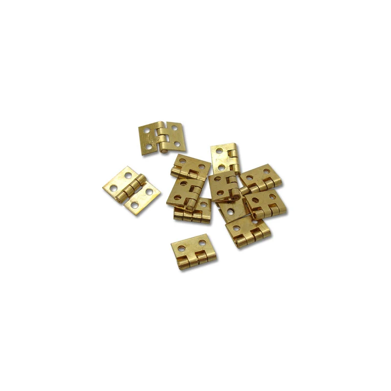 10Pcs Smallest coppe Brass Mini Hinge Decor Door Hinges Wooden Gift Jewelry Box Hinge Fittings for Furniture Hardware