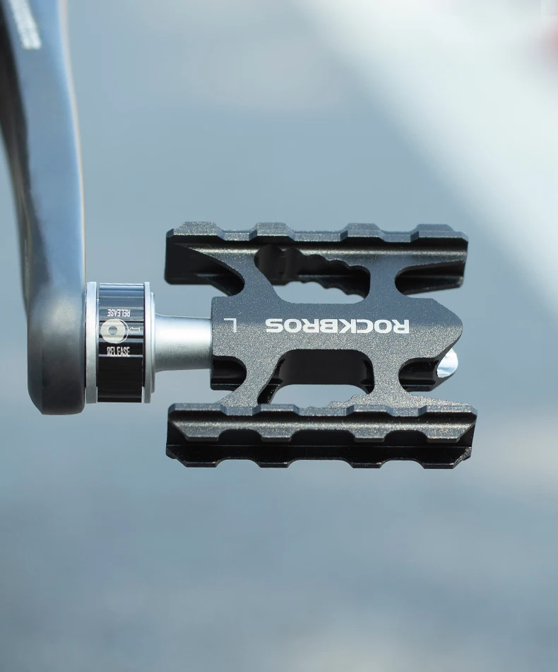 ROCKBROS Fahrrad Pedales Mtb Quick Release CNC Regendicht Dichtung Lager 8,2 cm Verbreitert Nicht-slip Chrom Molybdän Bike Straße pedal – Detail 2