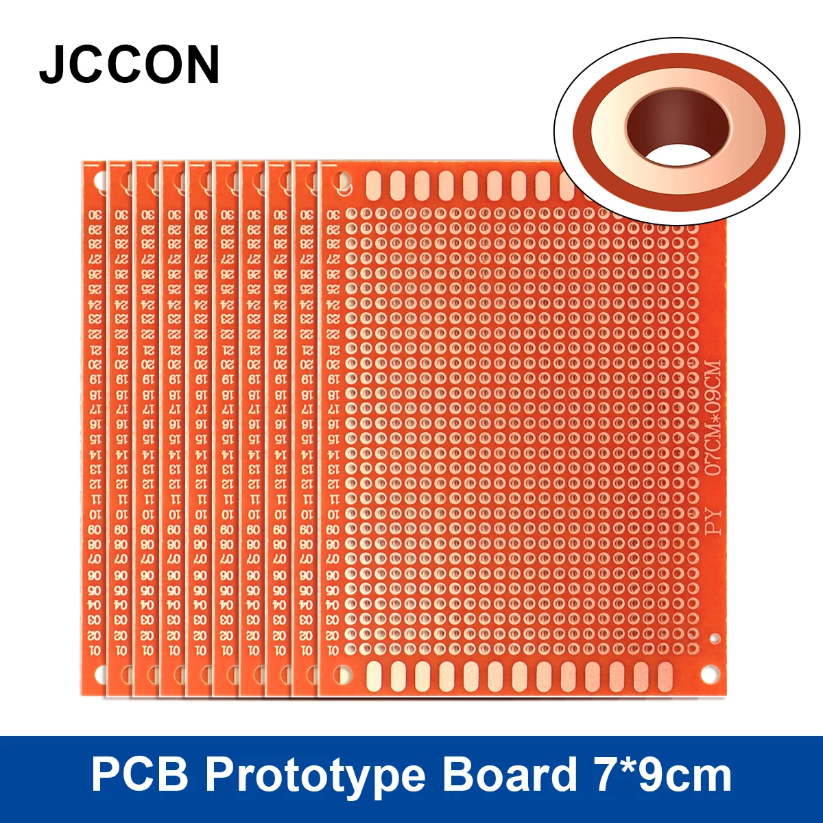 10Pcs PCB Prototype Board 7x9 cm Circuit Protoboard Universal DIY Matrix Single Row Continuous Hole Soldering Plate