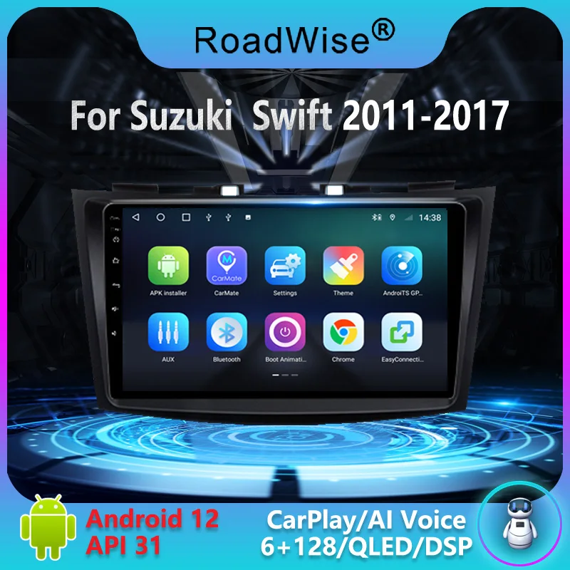 

Roadwise 2 din Android Car Radio Carplay Multimedia For Suzuki Swift 4 2011 2012 2013 2014 2015 2016 2017 4G Wifi GPS DVD DSP BT