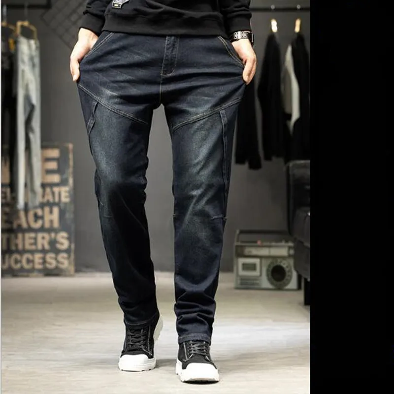 

Fashion Mens Jeans Baggy Cowboy Pants Denim Trousers Hip Hop Tide Casual Men's Elasticity Jean Men Clothing Plus Size 44