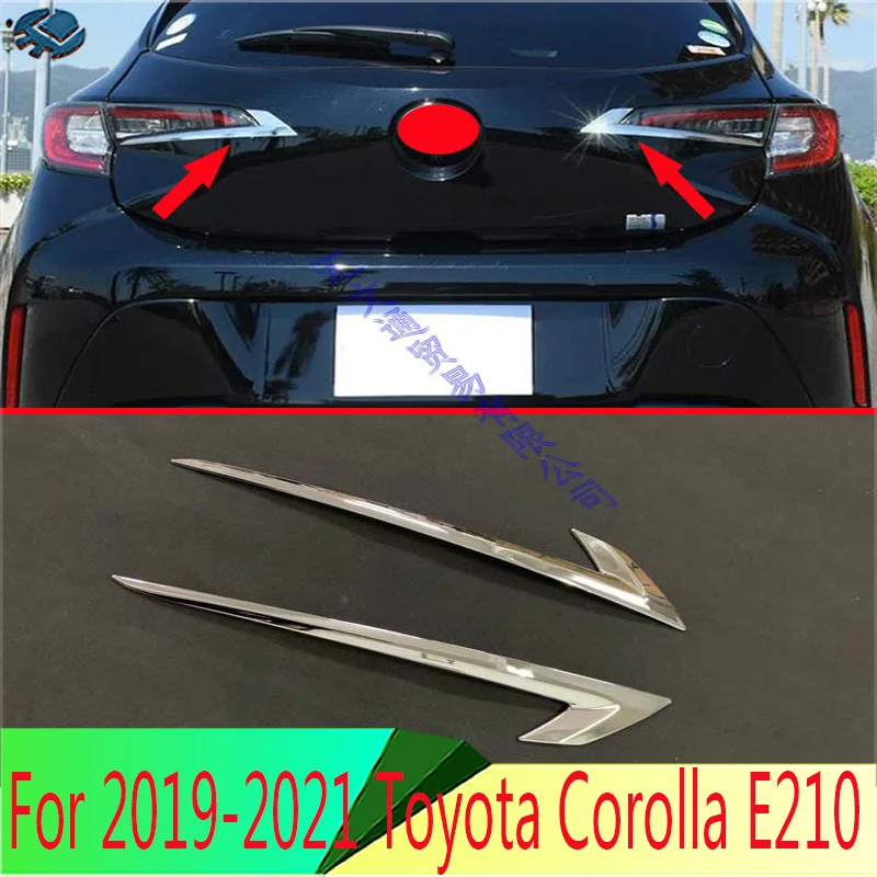 For 2019-2021 Toyota Corolla E210 Sport Hatch Hatchback Auris ABS Chrome Trim Tail Light Rear Back Frame Lamp Cover molding