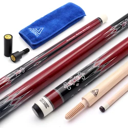 CUESOUL 3 Cushion Carom Billiard Cue 56inch Weight 18oz,Wooden Joint System-Red