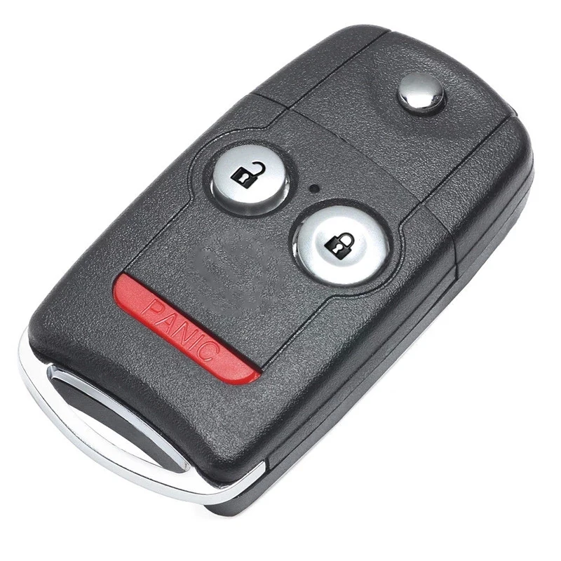 Keyecu Flip Remote Car Key Shell Case Cover Fob 3/4 Buttons dla Acura TL TSX MDX RDX ZDX 2009 2010 2011 2012 2013 2014