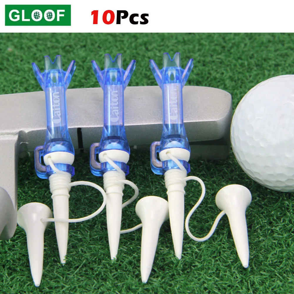 10 unids/lote, soporte para pelota de Golf de entrenamiento, práctica de pie, accesorios antivuelo, tachuelas de pelota, soporte para camisetas de