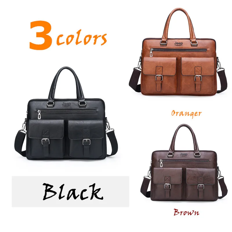 Jeep buluo maleta sacos para homens negócios moda escritório trabalho bolsas famosa marca novo design masculino maleta 13.5 bag bolsa para portátil