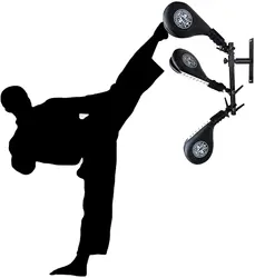 Taekwondo Kick Pad Target, 3 Pack Kicking Pads with Wall Mounted Bracket Hands-Free Striking Pads for Tae Kwon