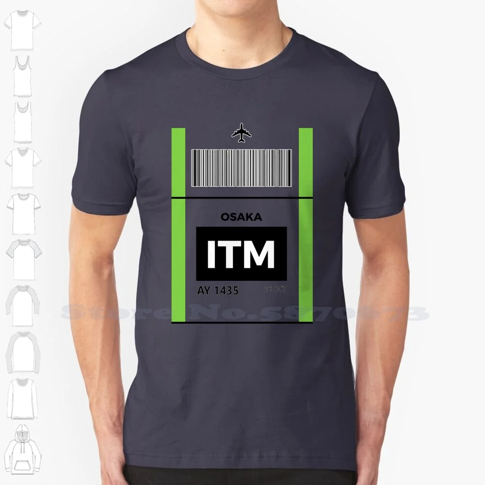 Itm Airport 100% Cotton T-Shirt Airport Airport Itm Airport Asian Airport Kansai Airport Airport