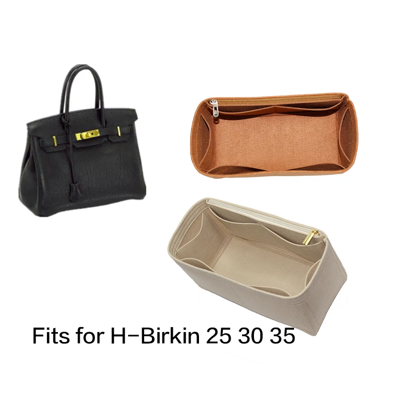 Fits For H Bir kins 25 30 35 Insert Bags Organizer Makeup Handbag Organize Portable Cosmetic base shaper for women handbag