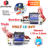 Upgraded V6 J-head Hotend Wade/Bowden Extruder with Heater M3 screw-in Thermistor Nozzle Fan Heat sink MK8 3D for Printer Parts