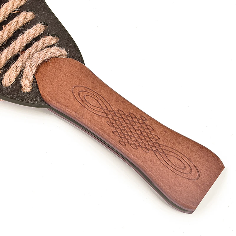 Genuine Leather Bdsm Spanking Paddle Hemp Rope Bondage Whip Bdsm Spanking Flogger Whips And Paddles Adult Sex Toys For Couples