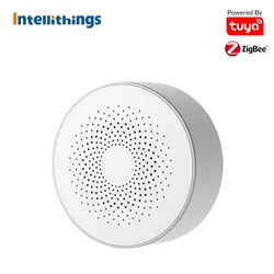 Intellithings Tuya Smart Zigbee Wireless Audible and Visible Alarm Sound and Flash Alarm Siren Detector Sensor Smart Life App