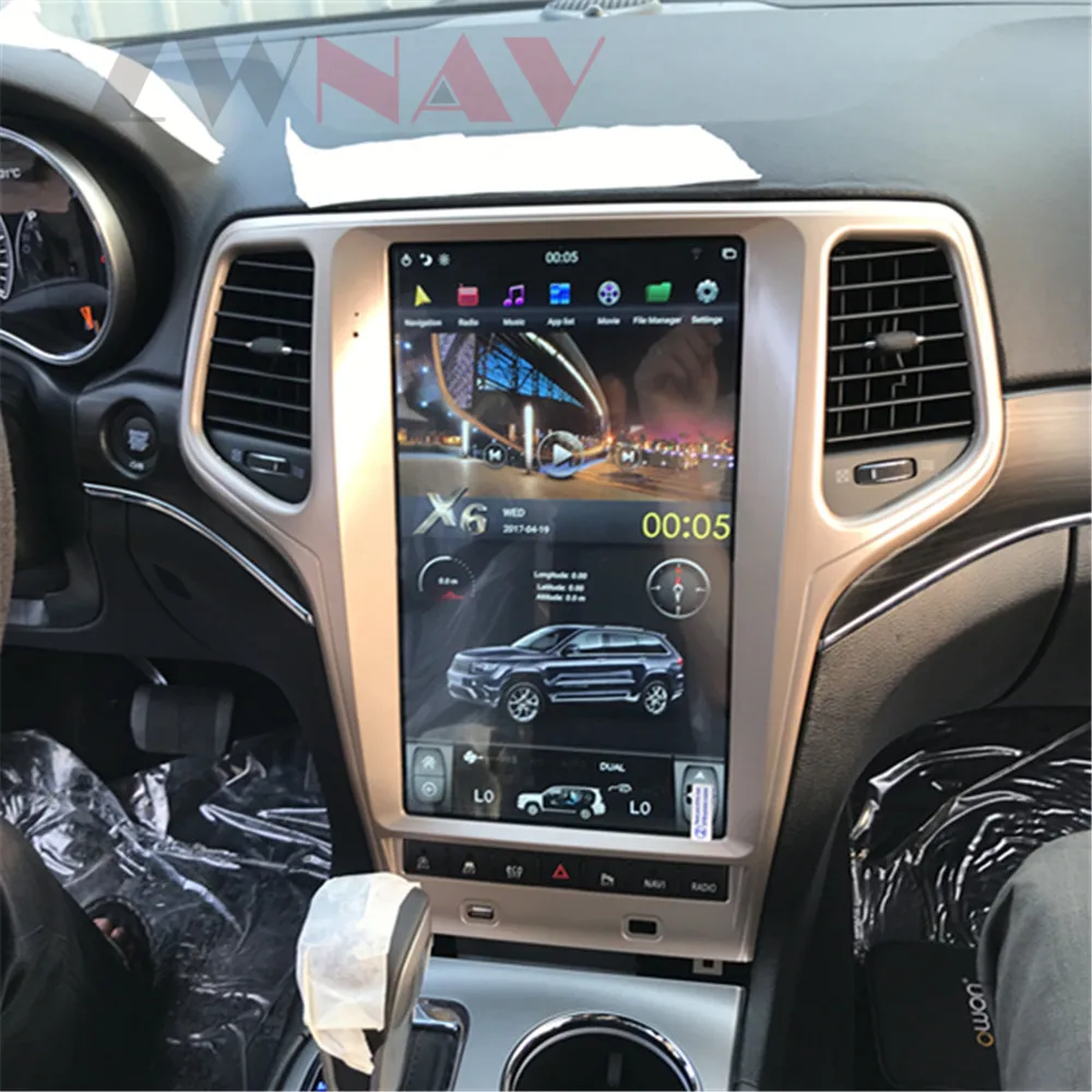 

Android PX6 вертикальный Tesla для Jeep Grand Cherokee 2010 - 2019 Carplay автомобильный мультимедийный плеер GPS навигация DSP