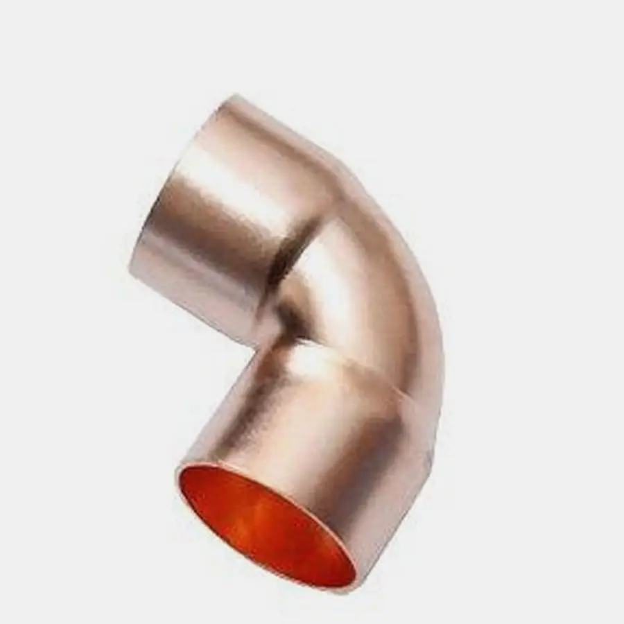 12mm Inner Dia x0.68mm Thickness Scoket Weld Copper End Feed 90 Deg Elbow Coupler Plumbing Fitting Water Gas Oil