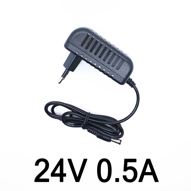 1 Uds 24V0.5A nuevo convertidor AC 100V-240V adaptador de corriente conmutada DC 24V 0.5A 500mA fuente de alimentación universal enchufe de la UE cargador de tableta