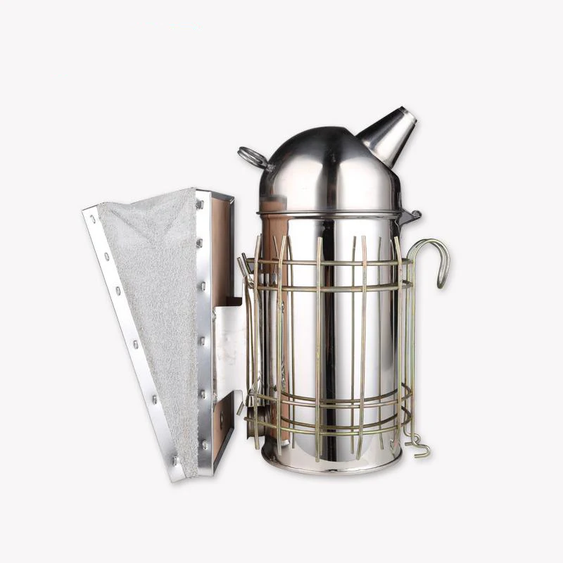 

Beekeeping Smoker Stainless Steel Equipment Hive Box Tool Supplies For Beehive Bee Manual Smoke Maker With Hanging Hook Tools