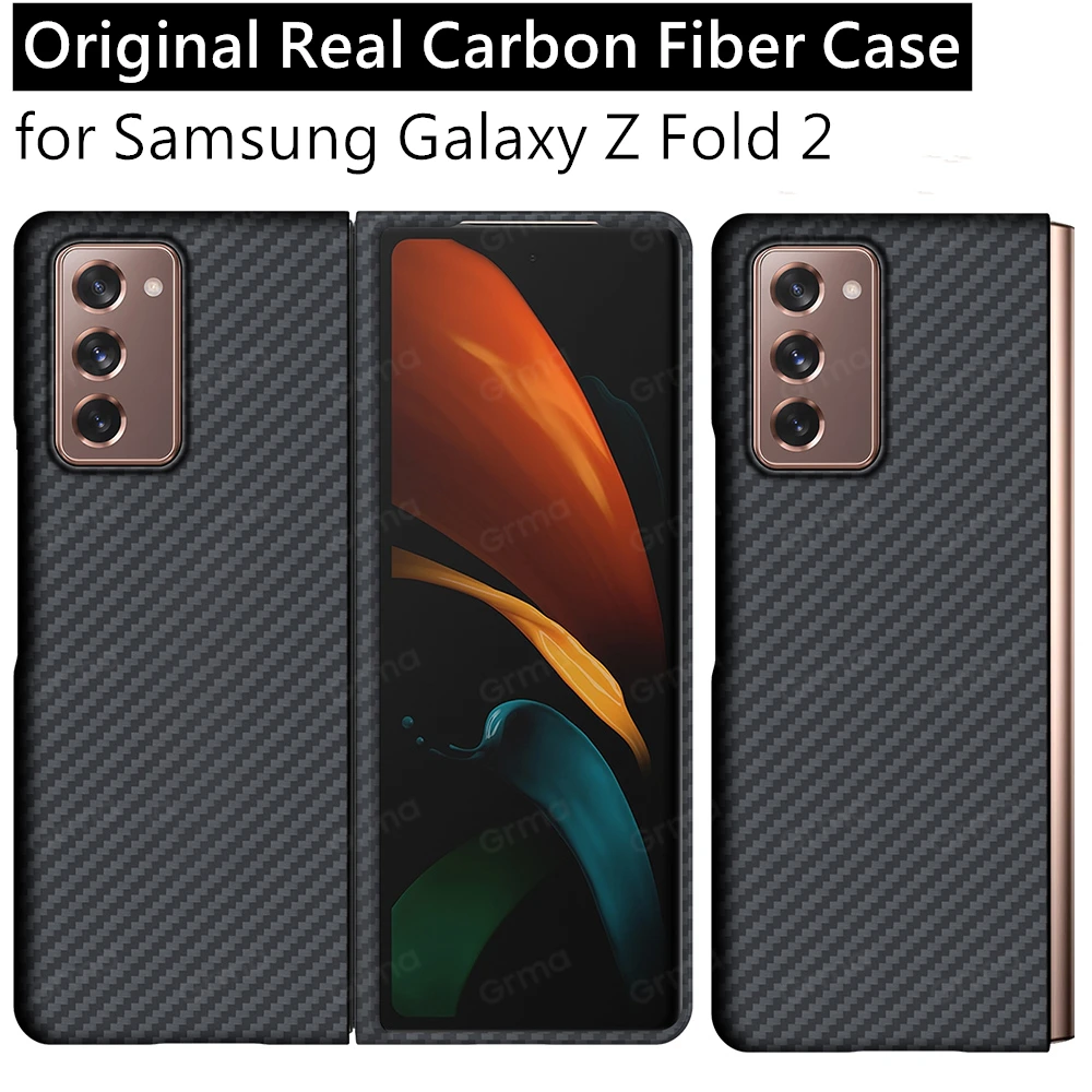 Original Real Carbon Fiber Case For Samsung Galaxy Z Fold 2 Ultra Light And Thin Shockproof Galaxy Z Fold2 5G Cover