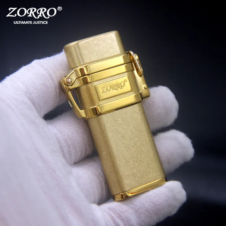 2021 Zorro Brass Kerosene Windproof Lighter Creative Depth Waterproof Classic Submarine Grinding Wheel Lighter