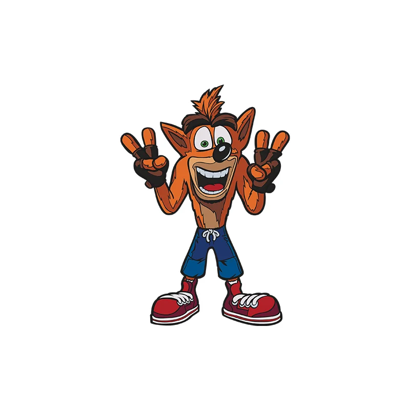 Crash Bandicoot enamel pin video game brooch