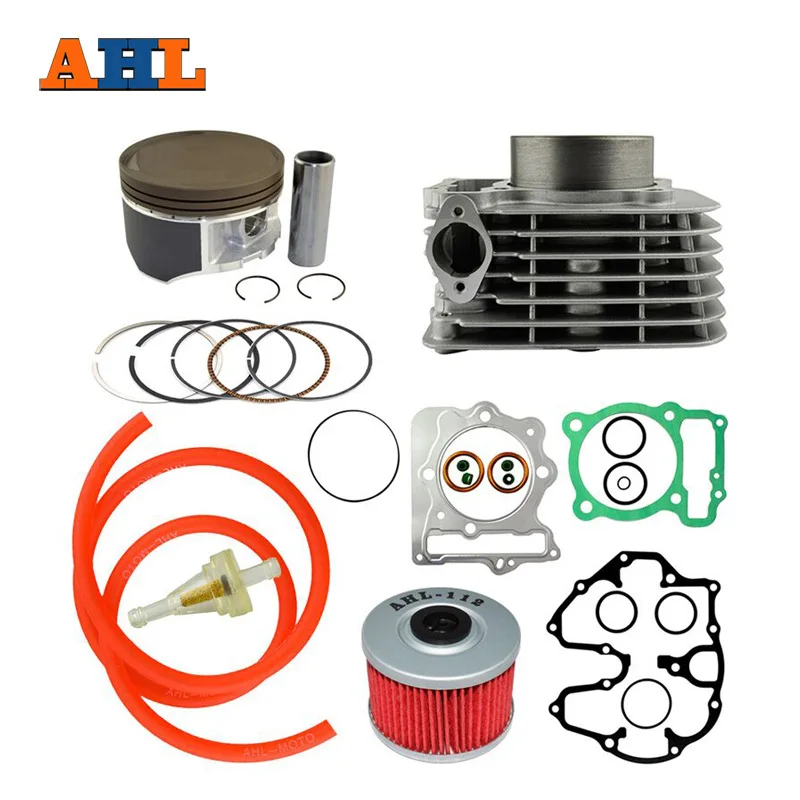 AHL Bore Size 85mm Air Cylinder Block & Piston Rings & Gasket & fuel Oil Tube & Oil Fuel Filter Kit For Honda XR400 1996-2004