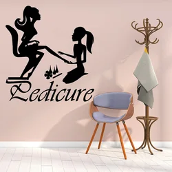 Nails Redicure Wall Stickers Beauty Salon Art Decor Pedicure Manicure Manicurist Vinyl Wall Decals Window Home Decoration Z357